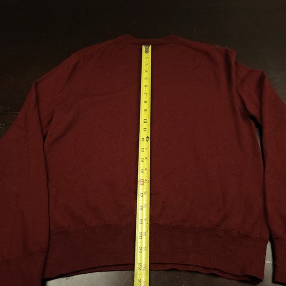 Sandro Paris Womens‎ Maroon Soft Wool Crewneck Slim Fit Sweater M Designer - Picture 13 of 16